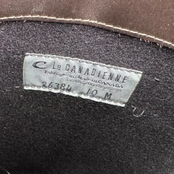 La Canadienne Tall Chocolate Brown Leather Waterproof Boots 10 - Picture 6 of 8